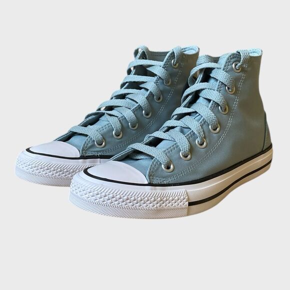 NEW Converse Chuck Taylor All Star Polyester & Suede Sneakers Women's 7.5 Teal - Picture 5 of 15